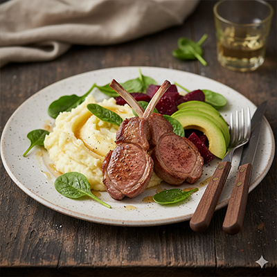 Lamb Cutlets & Roasted Beetroot