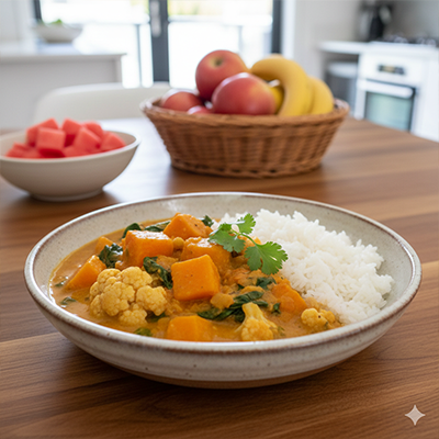 Red Lentil & Pumpkin Coconut Curry (Plant-Based)