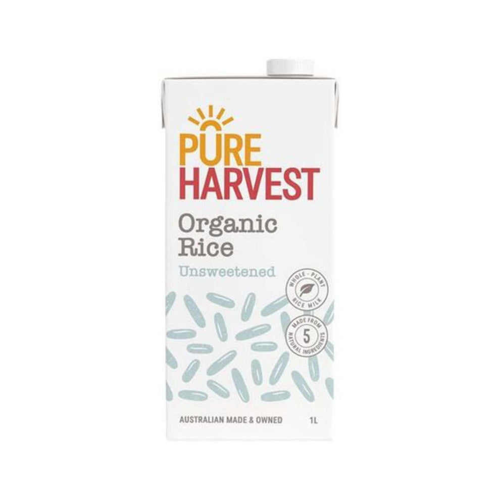 Pure Harvest Organic Rice Milk Unsweetened 1 Litre – Organicbox