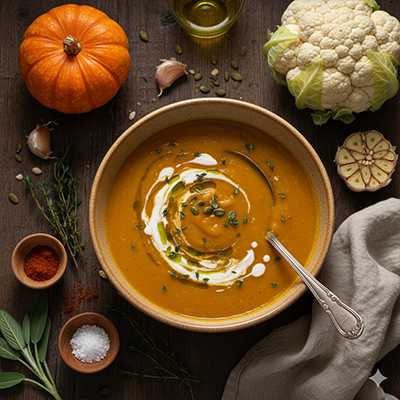 Pumpkin Cauliflower Soup
