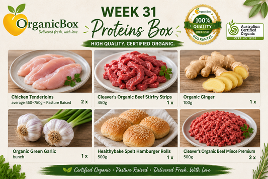 Week 31 MEATS + SELECT GROCERY LINES for the Large Mixed Produce Box Week 31