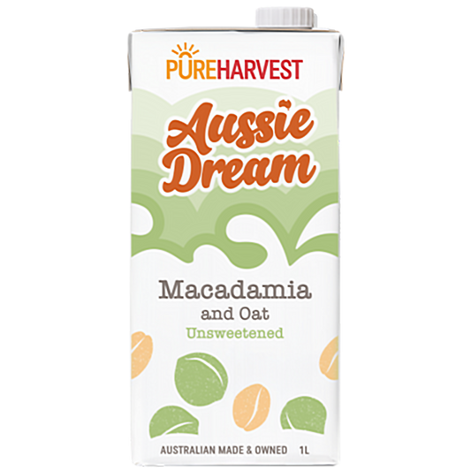 Pure Harvest Aussie Dream Macadamia & Oat Milk 1 Litre (uncertified)