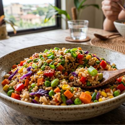 Rainbow Veggie Friend Rice