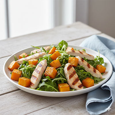 Roasted Pumpkin & Chicken Rocket Salad