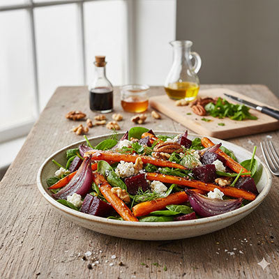 Roasted Beetroot And Carrot Salad