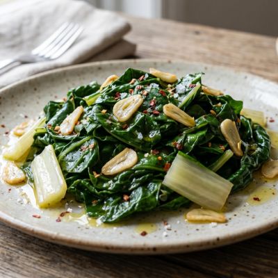 Silverbeet Garlic Saute