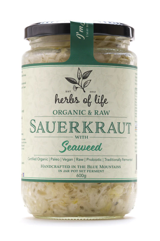 Herbs Of Life Green Cabbage & Seaweed Sauerkraut 600g