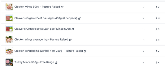 Medium MIXED MEAT Box (image photo shows contents)