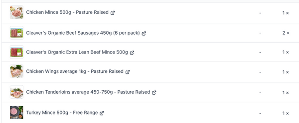 Medium MIXED MEAT Box (image photo shows contents)