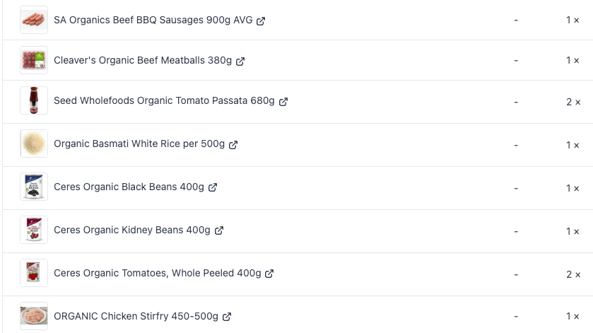 Week 35 MEATS + SELECT GROCERY LINES for the Large Mixed Produce Box Week 35