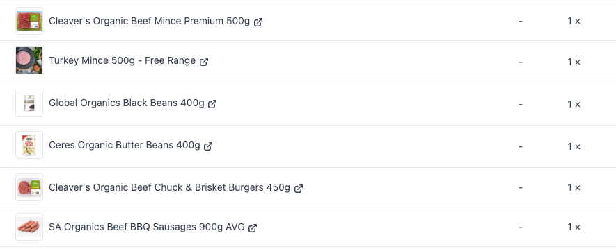 Week 37 MEATS + SELECT GROCERY LINES for the Large Mixed Produce Box Week 37