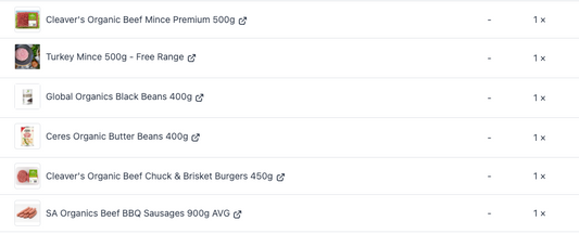 Week 37 MEATS + SELECT GROCERY LINES for the Large Mixed Produce Box Week 37