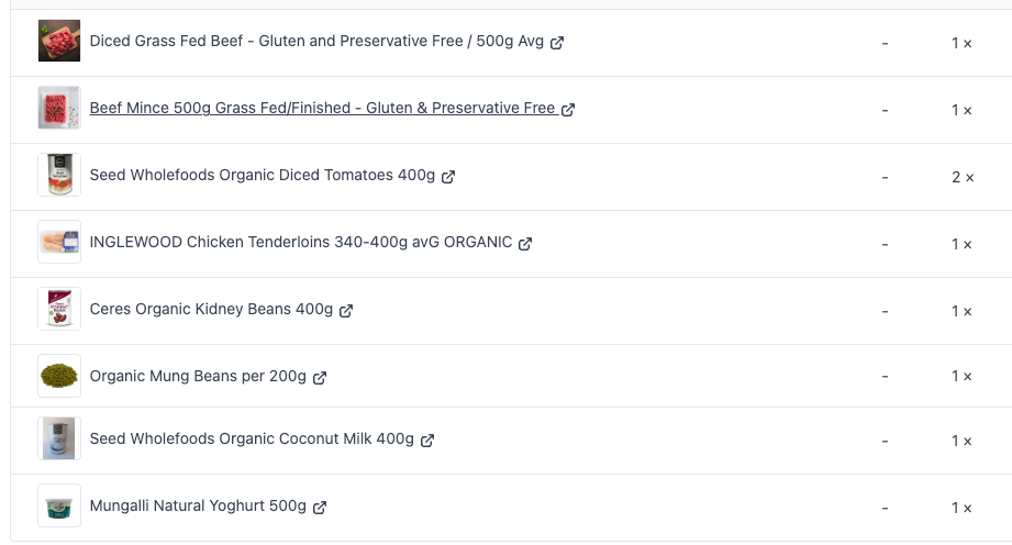 Week 40 MEATS + SELECT GROCERY LINES for the Large Mixed Produce Box Week 40