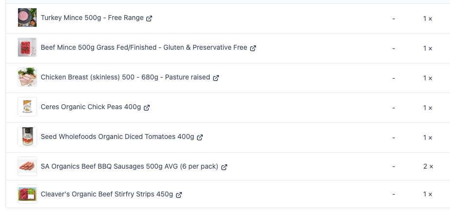 Week 41 MEATS + SELECT GROCERY LINES for the Large Mixed Produce Box Week 41