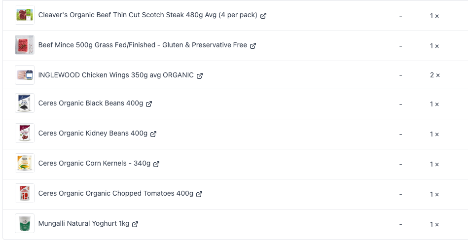 Week 42 MEATS + SELECT GROCERY LINES for the Large Mixed Produce Box Week 42
