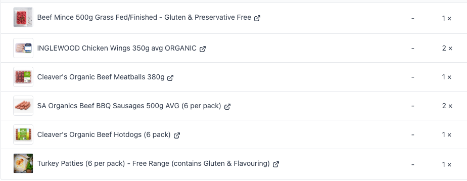 Medium MIXED MEAT Box (image photo shows contents)