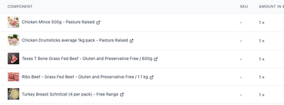 Medium MIXED Meat Box (image photo shows contents)