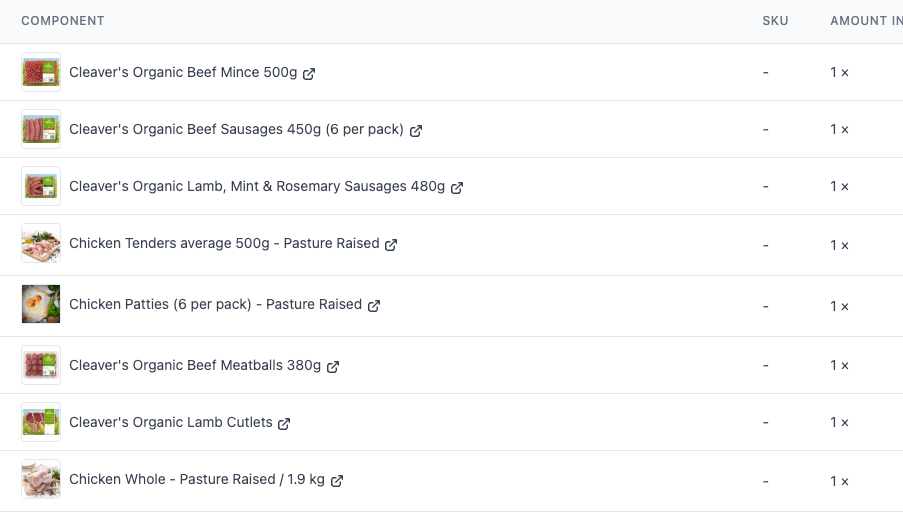 LARGE MIXED Meat Box (see image for contents of box)