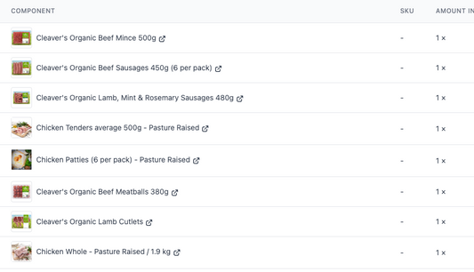 LARGE MIXED Meat Box (see image for contents of box)