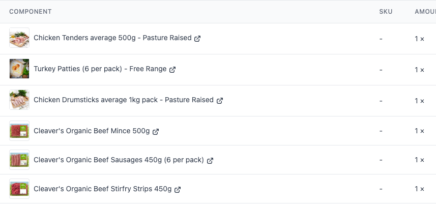 Medium MIXED Meat Box (image photo shows contents)