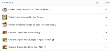 Medium MIXED Meat Box (image photo shows contents)