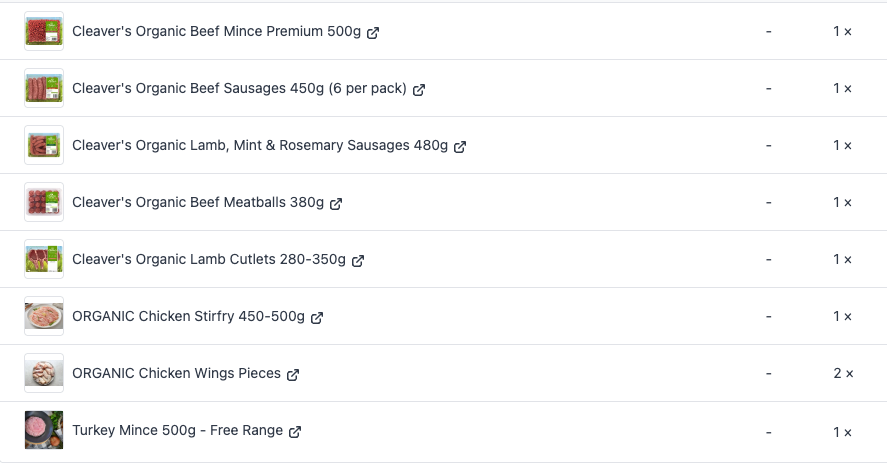 LARGE MIXED Meat Box (see image for contents of box)