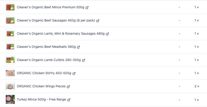 LARGE MIXED Meat Box (see image for contents of box)