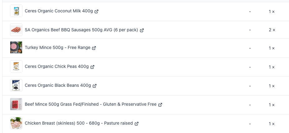 Week 43 MEATS + SELECT GROCERY LINES for the Large Mixed Produce Box Week 43