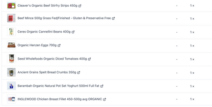 Week 44 MEATS + SELECT GROCERY LINES for the Large Mixed Produce Box Week 44
