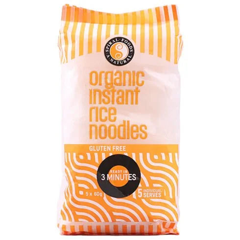 Spiral Organics Instant White Rice Noodles 5 x 60g Pack GF
