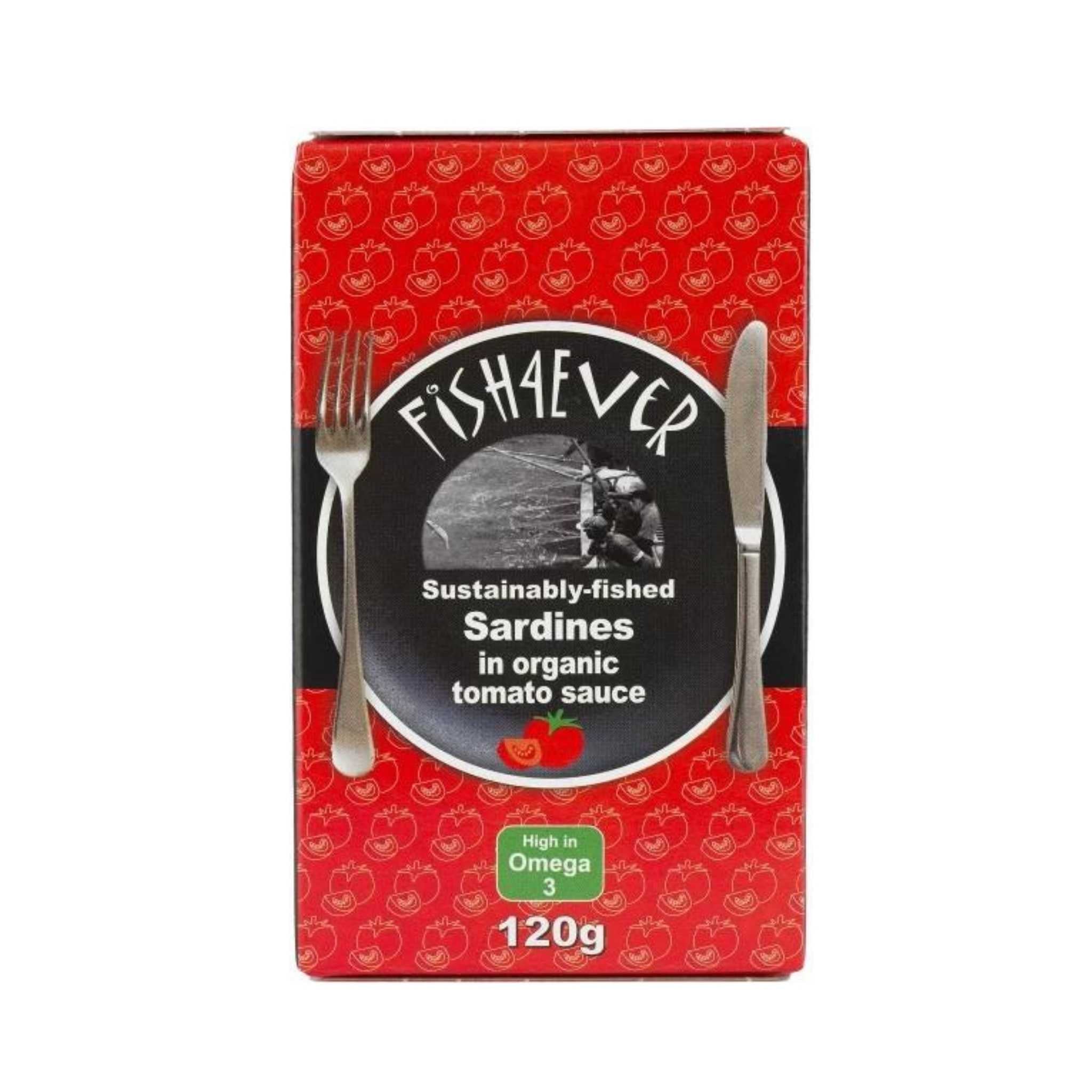 Fish4Ever Sustainable Sardines in Organic Tomato Sauce 120g – Organicbox