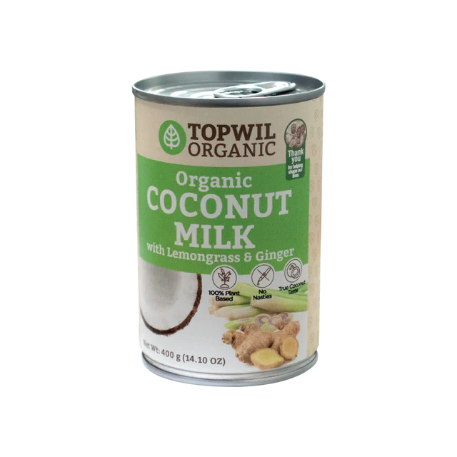 Topwil Organic Coconut Milk with Lemongrass & Ginger 400ml