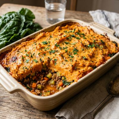 Turkey, Zucchini & Sweet Potato Cottage Pie