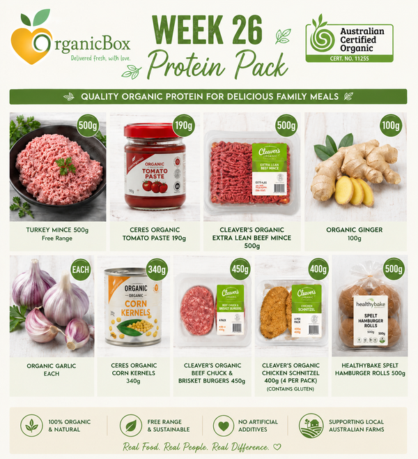 Week 26 MEATS + SELECT GROCERY LINES for the Large Mixed Produce Box Week 26