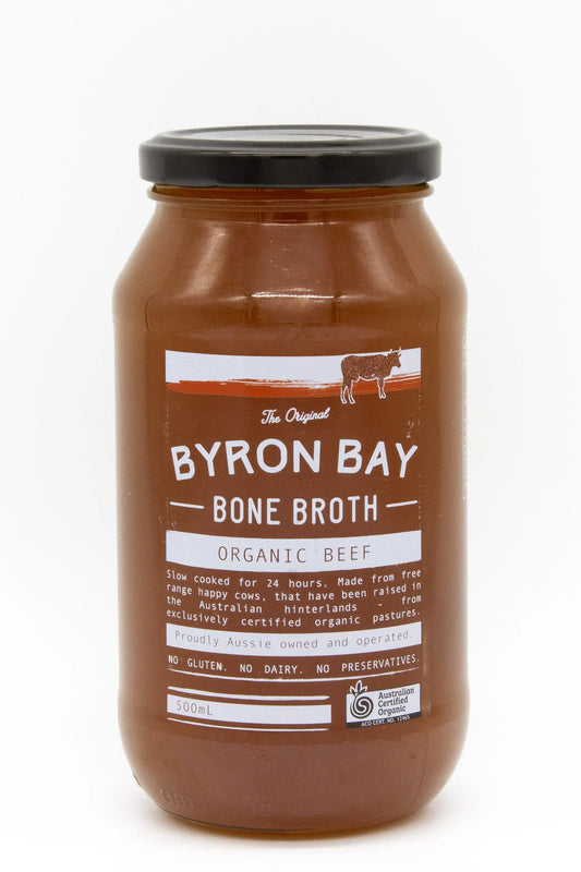 Byron Bay Organic Beef Bone Broth 500ml Jar