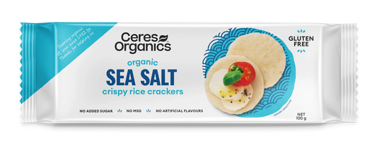 Ceres Organics Crispy Rice Crackers Sea Salt 100g