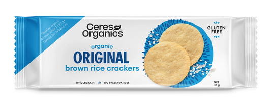 Ceres Organics Brown Rice Crackers, Original 110g