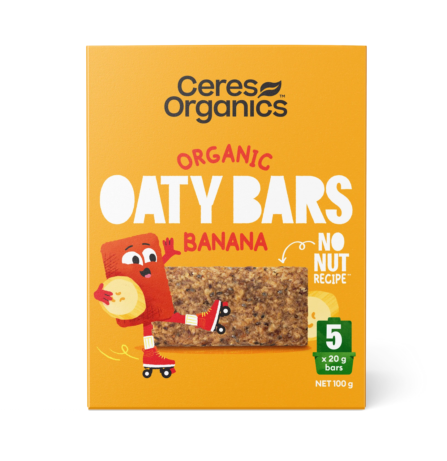 Ceres Organic Oaty Bars - Banana 100g (no nuts)
