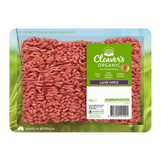 Cleaver's Organic Lamb Mince 500g