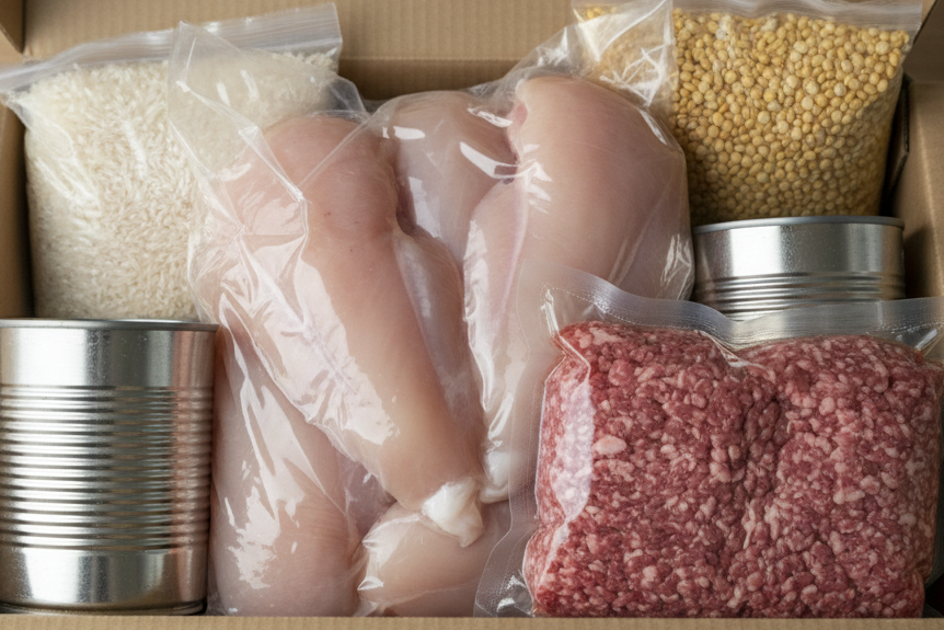 PROTEIN & SELECT INGREDIENTS for the Organic Large Mixed Produce Box WEEK 17