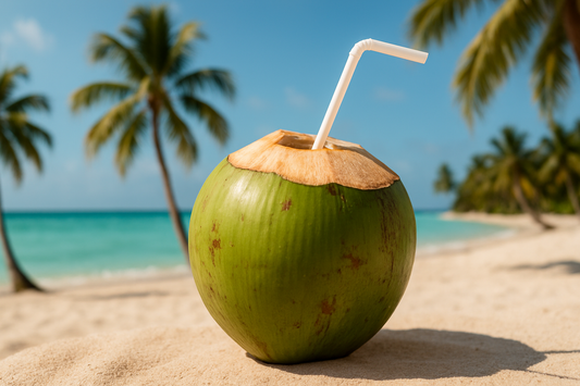 drinking coconut