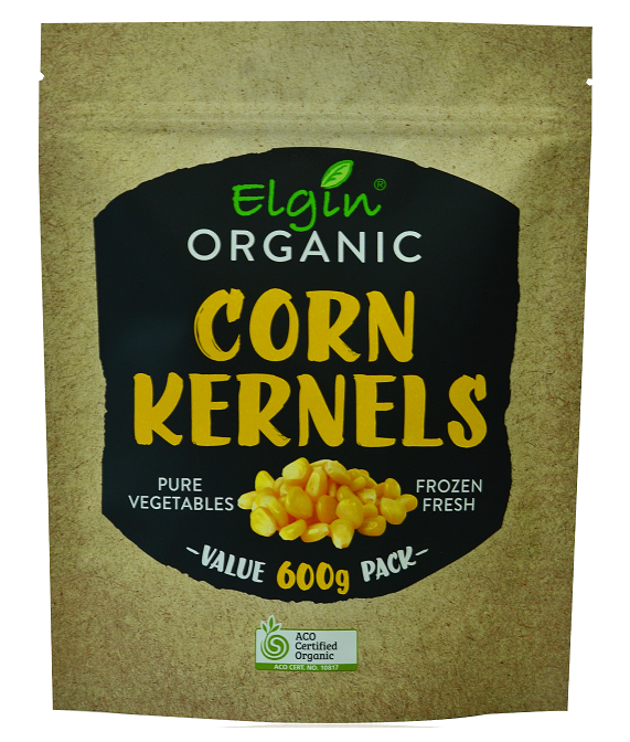 elgin organic corn kernels 600g