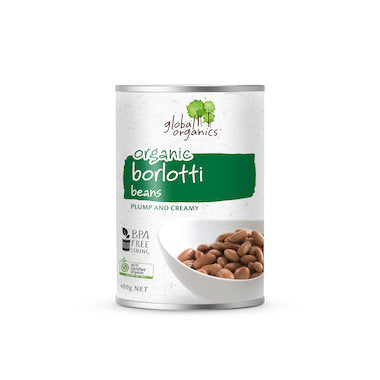 Global Organic Borlotti Beans 400g