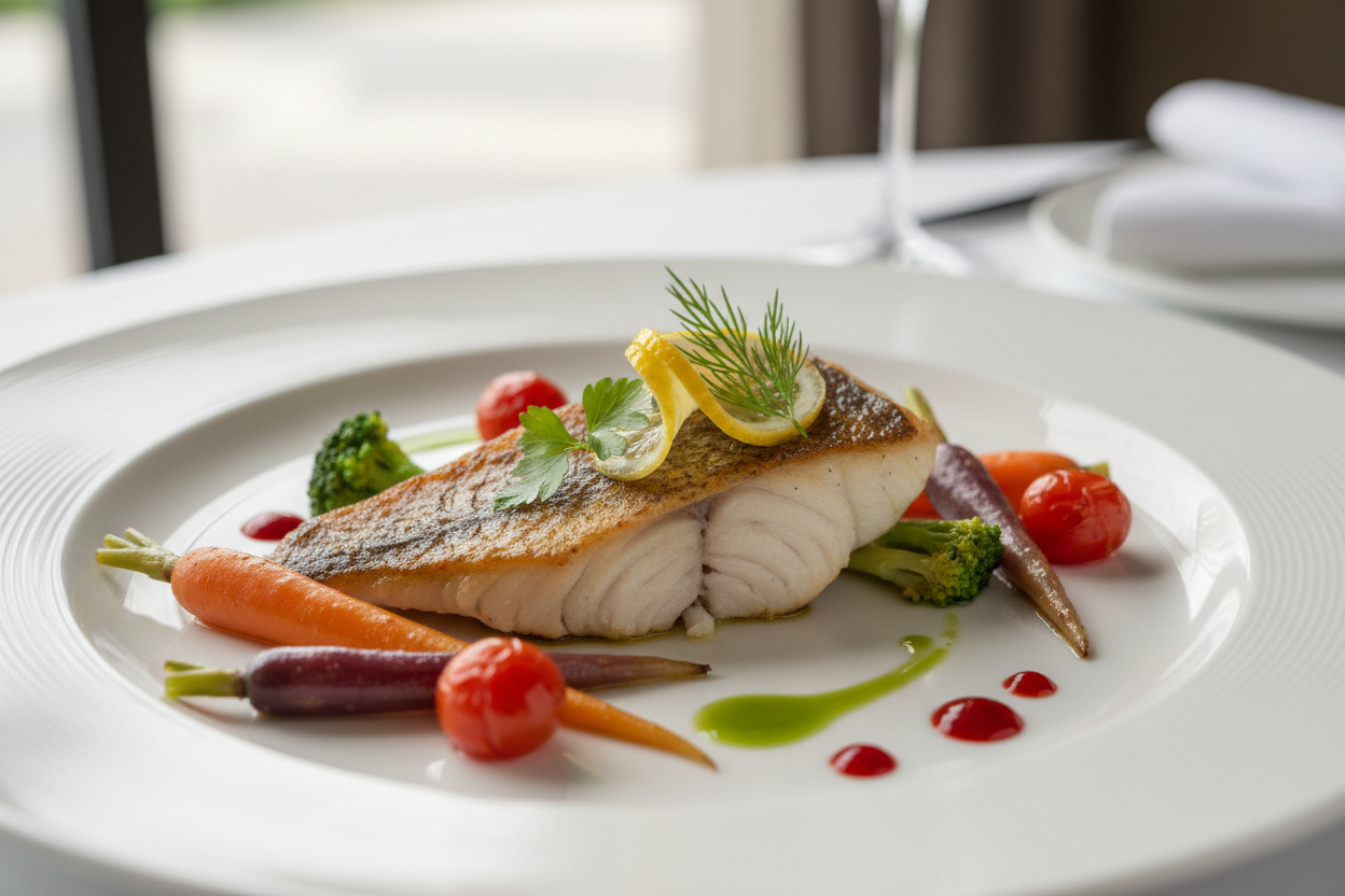 king threadfin served on plate