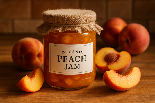 organic peach jam