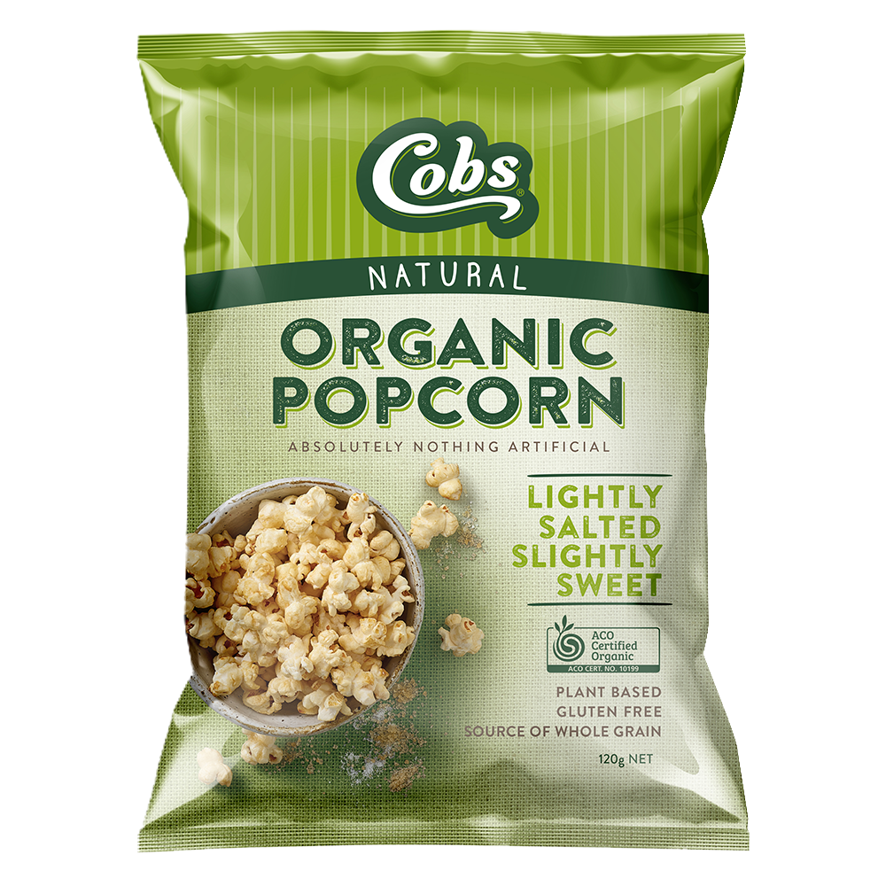 Cobs Lightly Salted Slightly Sweet Organic Popcorn 120g