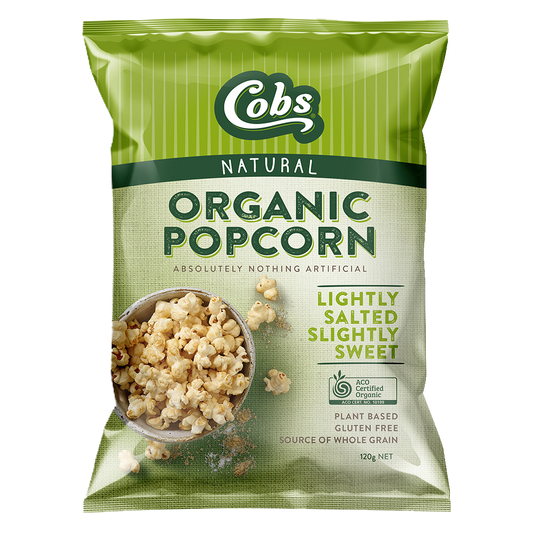 Cobs Lightly Salted Slightly Sweet Organic Popcorn 120g