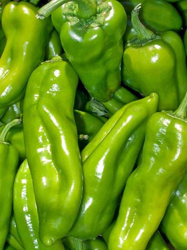 Organic Green Bullhorn Peppers per 150g