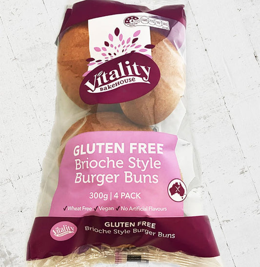 Vitality GF Brioche Burger Buns - Gluten Free
